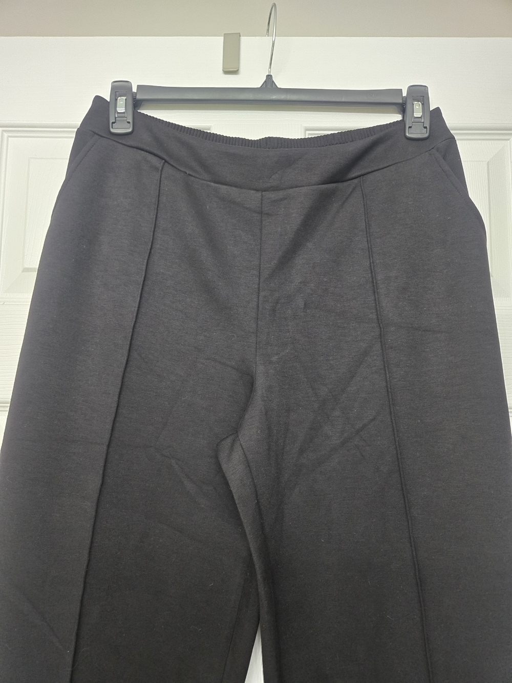 Scoop Scuba Knit Black Wide-Leg Pants 27" Inseam NWOT - Picture 2 of 2
